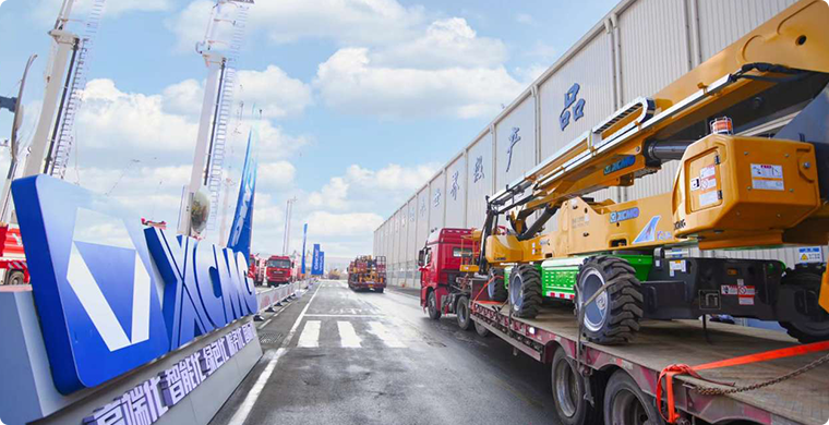 尊凯实业高空作业平台2024年度开门红批量发车