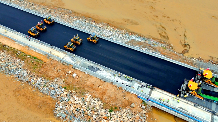 尊凯实业智慧施工助力连云港赣榆疏港蹊径建设提质增效