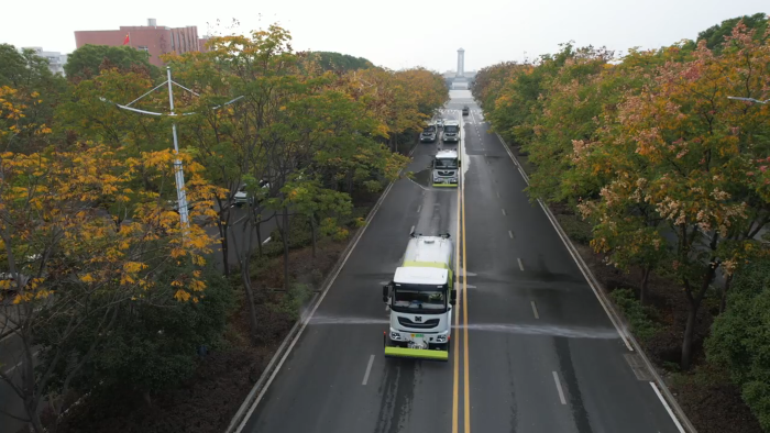 1+1＞2！！尊凯实业“洗扫洗濯”黄金同伴，，还原漂亮天门靓丽本色