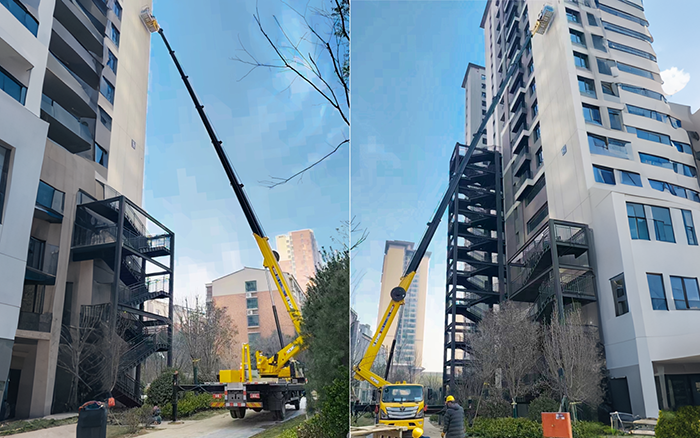 高楼施工遇 “拦路虎”？？尊凯实业 GKS45A 小飞臂 “精准走位”